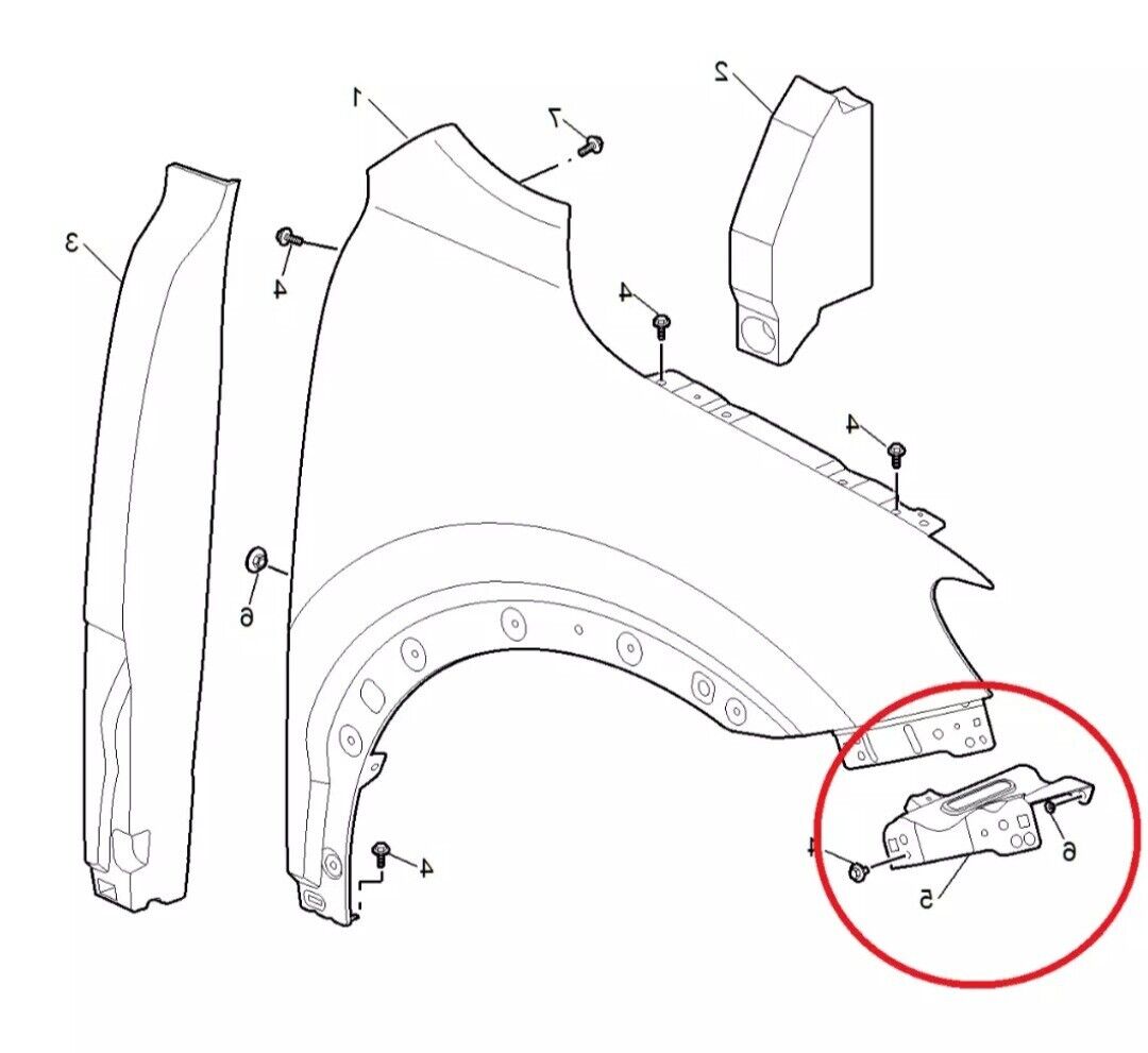 For MG HS 2019-2023 Front Right RH Driver Side Offside Metal Wing Bracket Mount-