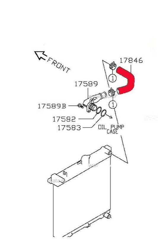 Genuine Suzuki JIMNY Cooling Radiator Top Rubber Hose Pipe INLET 17841-80A00
