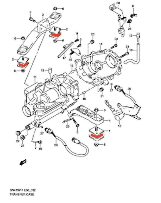 FOR SUZUKI JIMNY TRANSFER BOX BRACKET MOUNT BUSH 29610-81A20 BRAND NEW