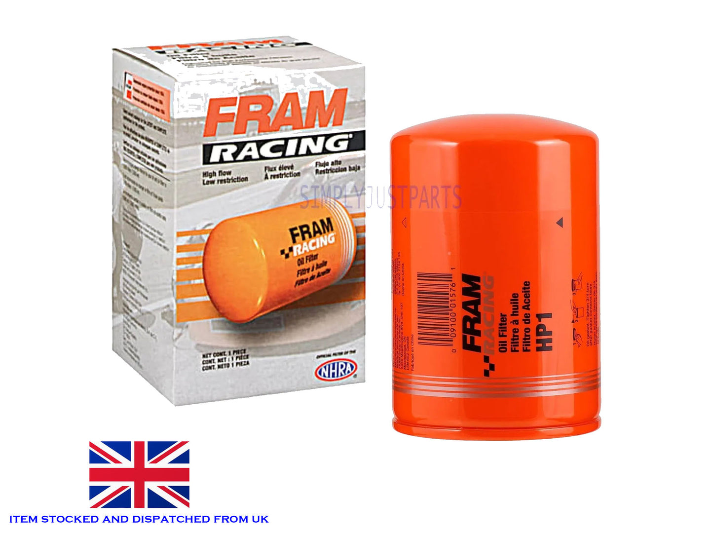 HP1 Fram Oil Filter Fram Screw on Particulate Full Flow External Beetle T1 Race