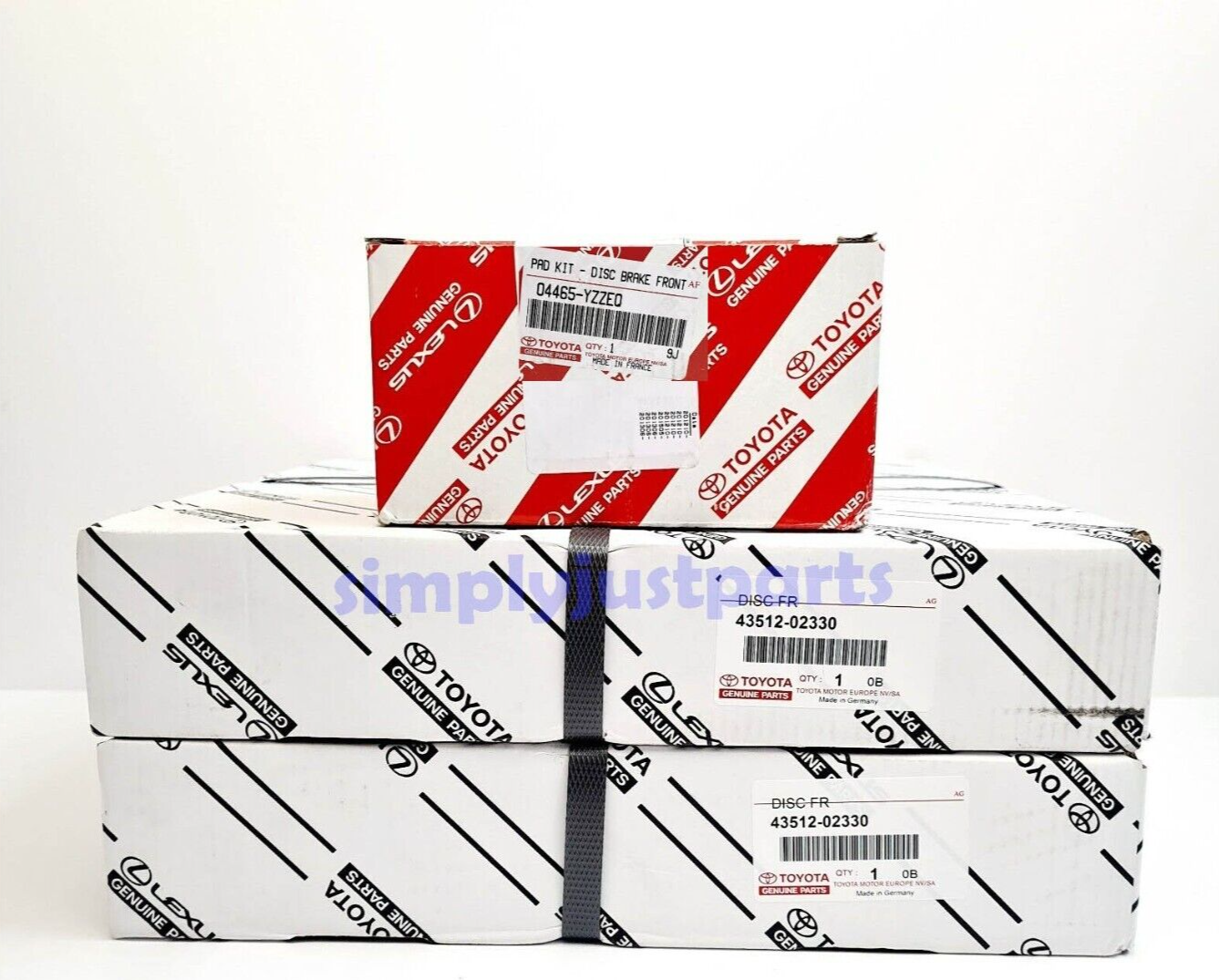 FOR TOYOTA AURIS HYBRID 2012 TO 2018 GENUINE FRONT BRAKE DISCS & BRAKE PADS NEW