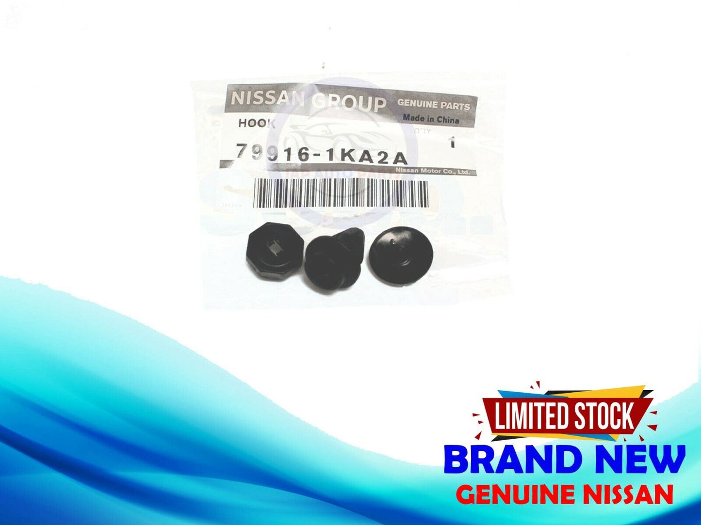 FOR JUKE F15 NISSAN GENUINE 3 PART PARCEL SHELF CLIP (LATER TYPE) 79916-1KA2A