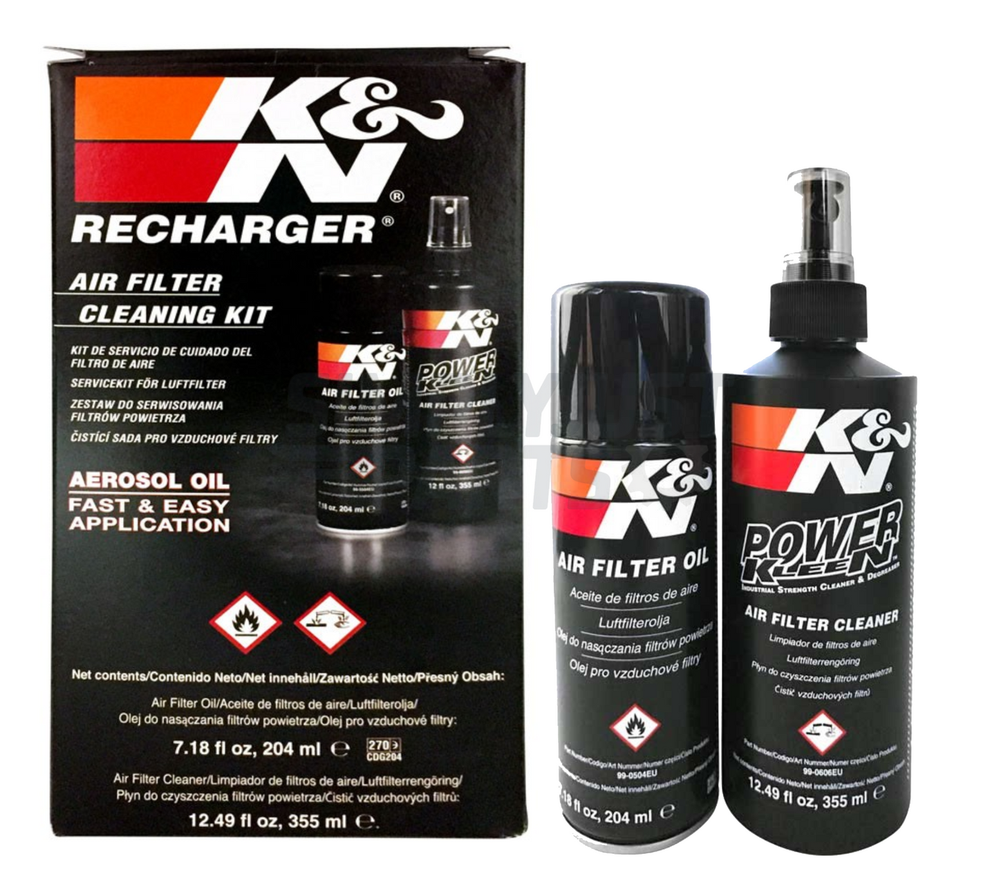 K&N 99-5000EU FILTER CARE SERVICE KIT AEROSOL - INTERNATIONAL PERFORMANCE NEW
