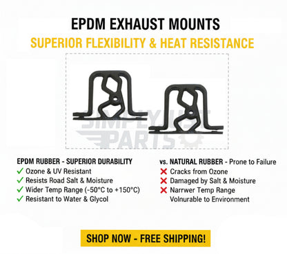 Exhaust Hanger Rubber Mount EPDM fits BMW 3 Series E36/46 M3, M5- 18201401797 x2