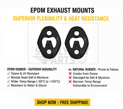 Exhaust Mount Rubber Hanger EPDM fits Ford Fiesta, Galaxy, Mondeo, S-Max   x2