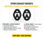 Exhaust Mount Rubber Hanger EPDM fits Ford Fiesta, Galaxy, Mondeo, S-Max   x2