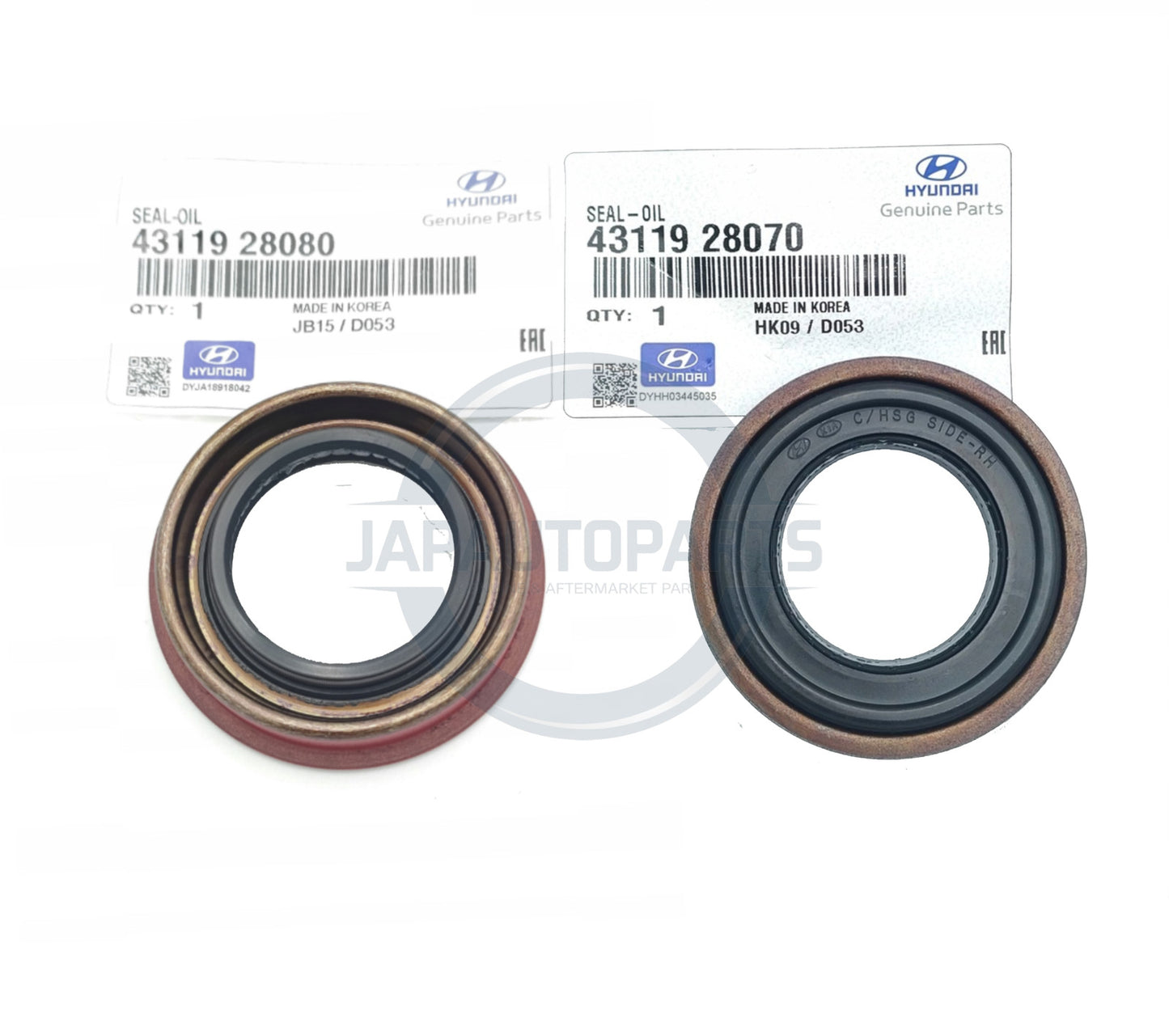 NEW Genuine Hyundai Kia Gearbox Differential Driveshaft Oil Seal Kit - i10 / i20