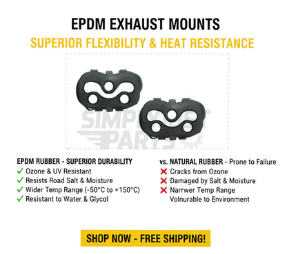 Exhaust Rubber Mount Hanger EPDM Alfa Mito, Fiat Punto, Vauxhall Corsa D E x2
