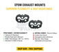 Exhaust Rubber Mount Hanger EPDM Alfa Mito, Fiat Punto, Vauxhall Corsa D E x2