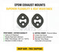 Exhaust Mount Rubber Hanger EPDM Land Rover Freelander 2 Range Rover Evoque x2