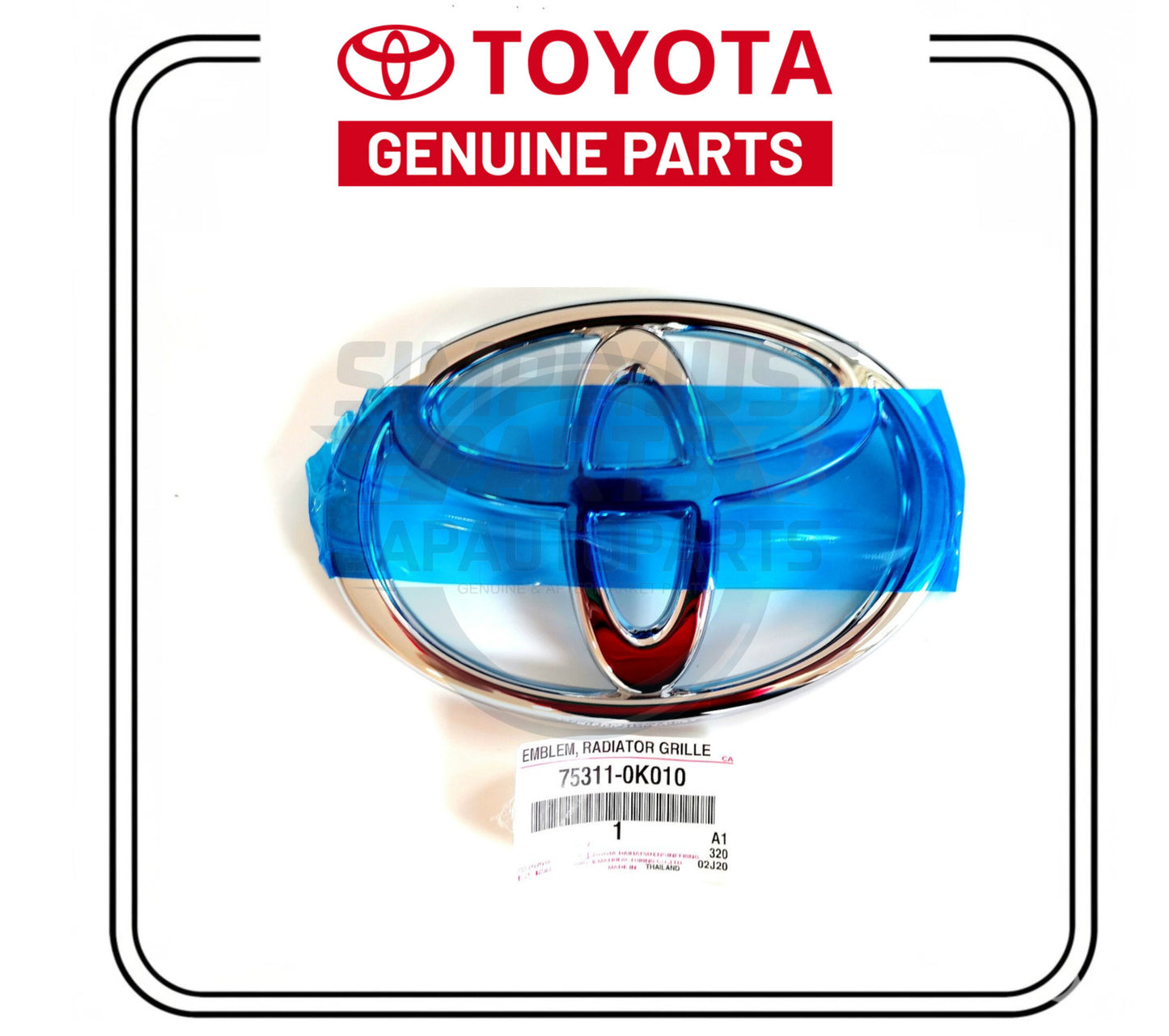 FOR TOYOTA HILUX MK6/7 2005-2015 FRONT GRILLE BADGE EMBLEM LOGO GENUINE