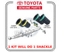 TOYOTA HILUX MK6 MK7 2005-2017 GENUINE REAR LEAFSPRING SHACKLE BUSH KIT