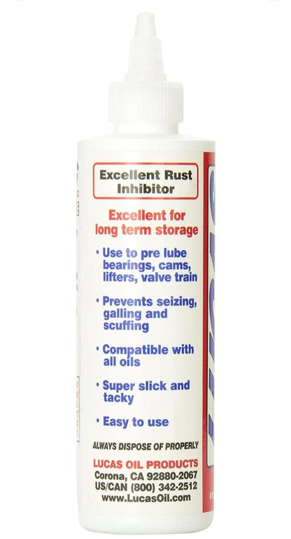 2x Lucas 8oz 236ml Engine Build Bearing Crank Cam Assembly Lubricant Lube x2