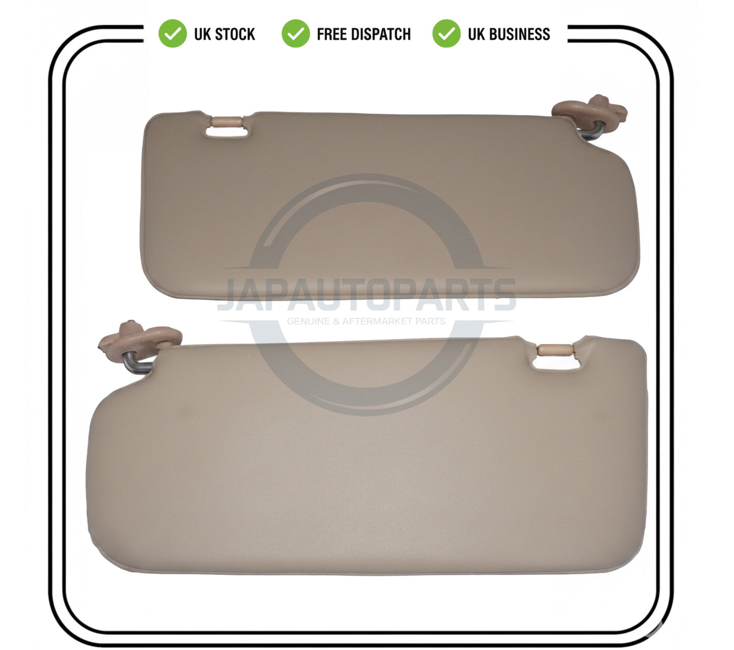 Sun Visor Left Right Set For Hyundai I20 Old Model 2008-2012