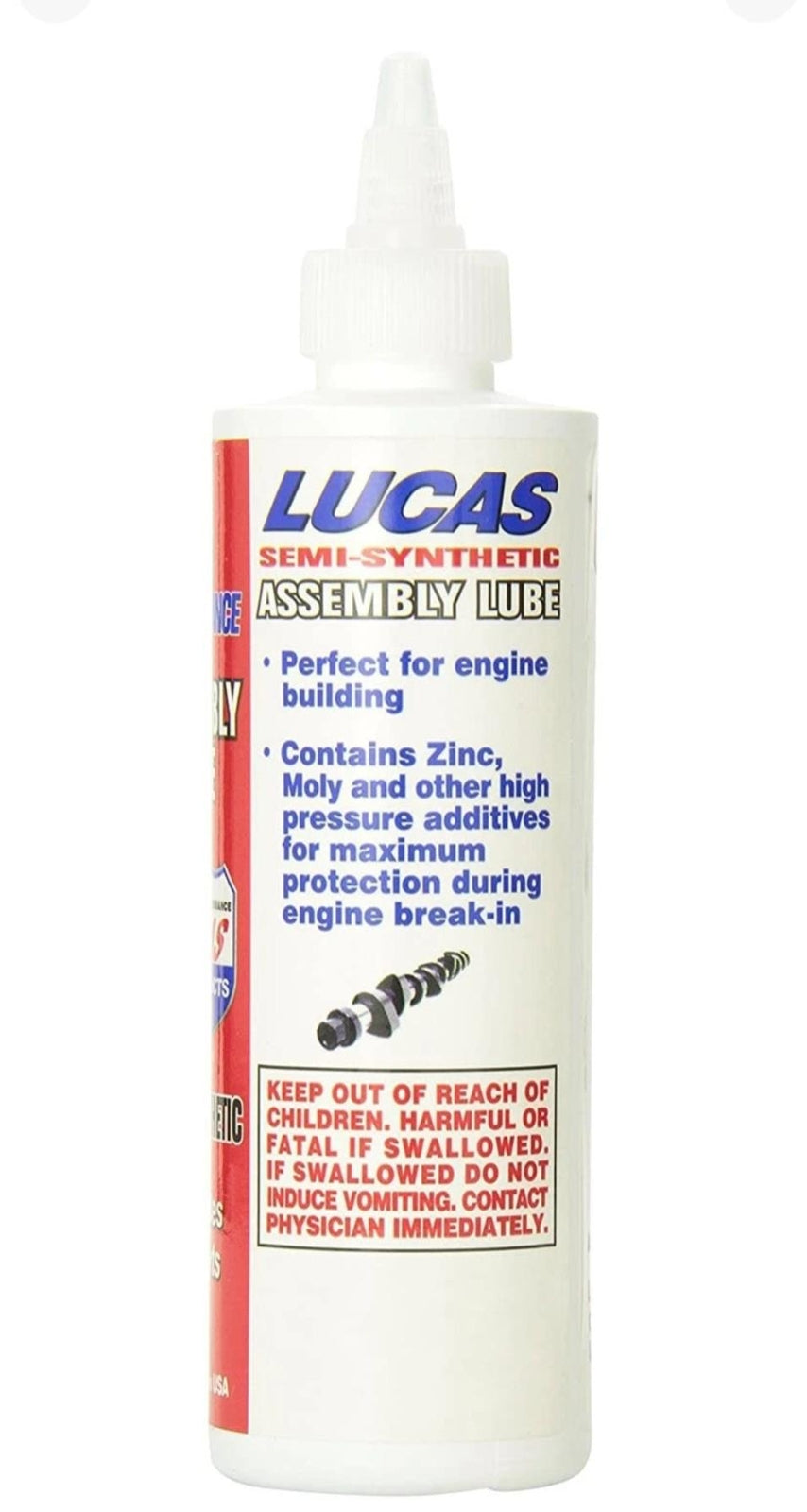 2x Lucas 8oz 236ml Engine Build Bearing Crank Cam Assembly Lubricant Lube x2