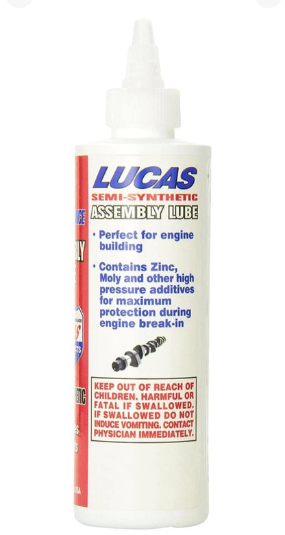 2x Lucas 8oz 236ml Engine Build Bearing Crank Cam Assembly Lubricant Lube x2