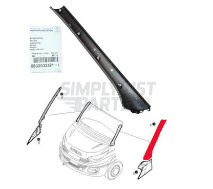 IVECO DAIL2014- Pillar Cover Window Windscreen Strip Trim FRONT LEFT PASSENGER
