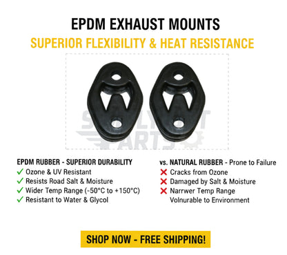Exhaust Mount Rubber Hanger EPDM Ford B-Max, Fiesta, KA, Puma, Transit...  x2