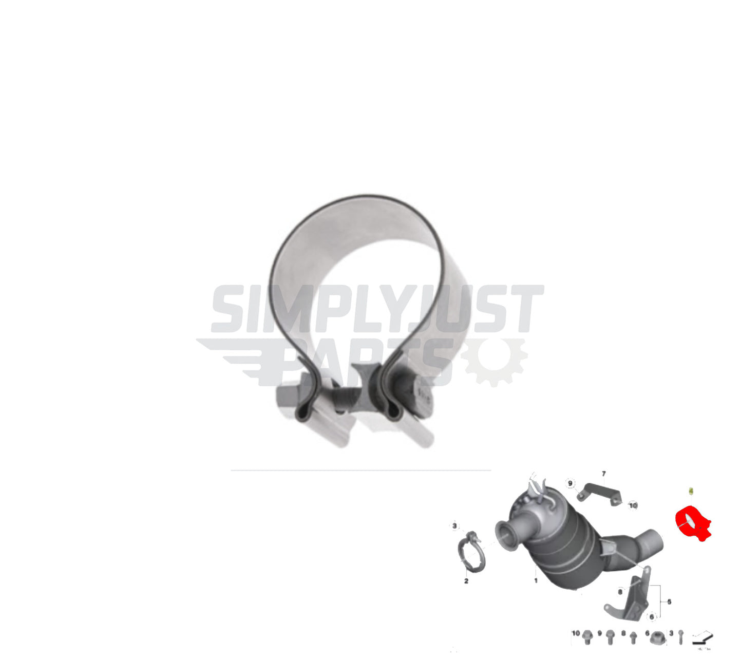 Exhaust Cat / DPF Clamp For BMW 1 2 3 4 5 Series, X1, X3, Z4 - 18307793236