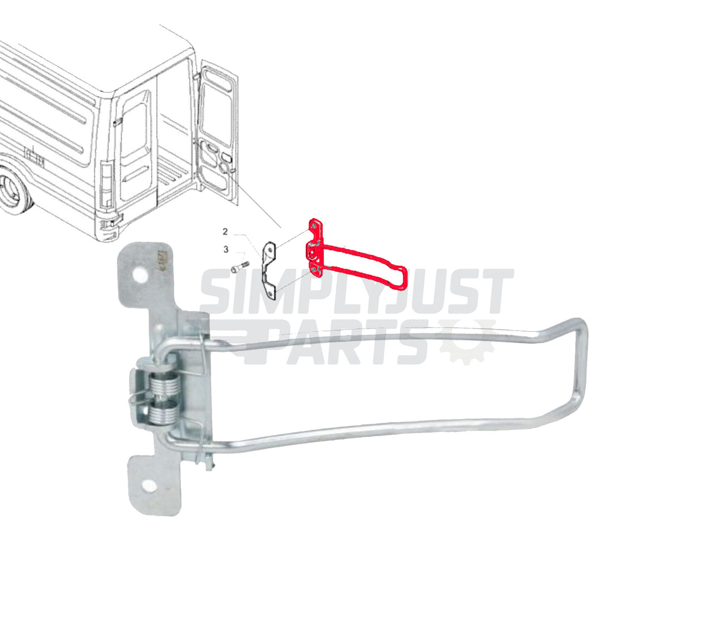 FOR IVECO DAILY 1999-2021 REAR LEFT RIGHT Door Limiter Strap Stopper Catch