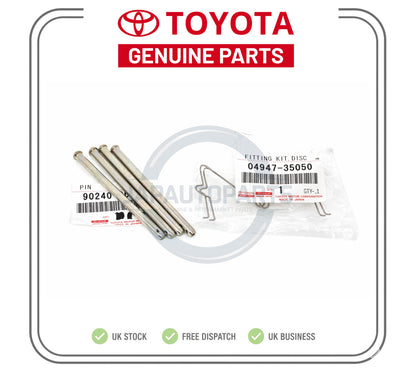 TOYOTA HILUX MK6/7 05-17 FRONT BRAKE PAD ANTI RATTLE PIN AND CLIP KIT GENUINE