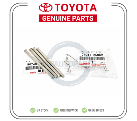 TOYOTA HILUX MK6/7 05-17 FRONT BRAKE PAD ANTI RATTLE PIN AND CLIP KIT GENUINE