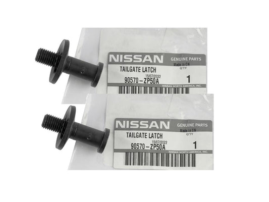 FOR NISSAN NAVARA D40M 2 GENUINE TAILGATE PIN REAR GATE STRIKER BLACK 90570ZP50A