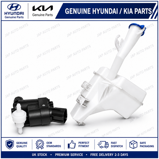 FOR HYUNDAI i10 2020-2025 WINDSCREEN WASHER BOTTLE + CAP & PUMP NEW 98611K7000