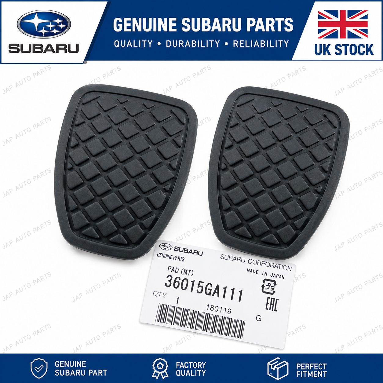 GENUINE Clutch Brake Pedal Rubbers Covers 36015GA111 For Subaru Forester All