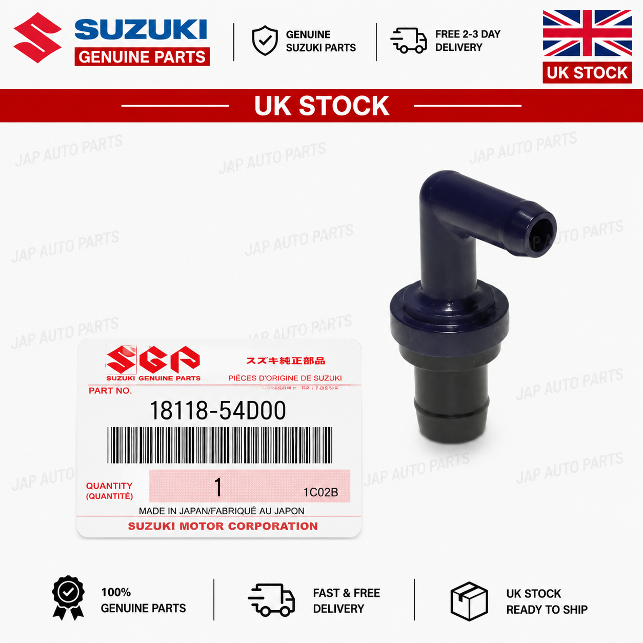 Genuine PCV Valve For Suzuki Swift 05-11 1.3. 1.5 1.6 18118-54D00