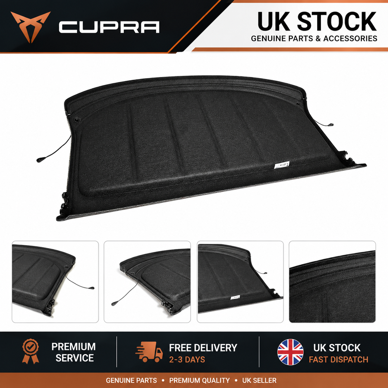Genuine Cupra Formentor 2020-2026 Parcel Shelf Load Cover Black - Brand New
