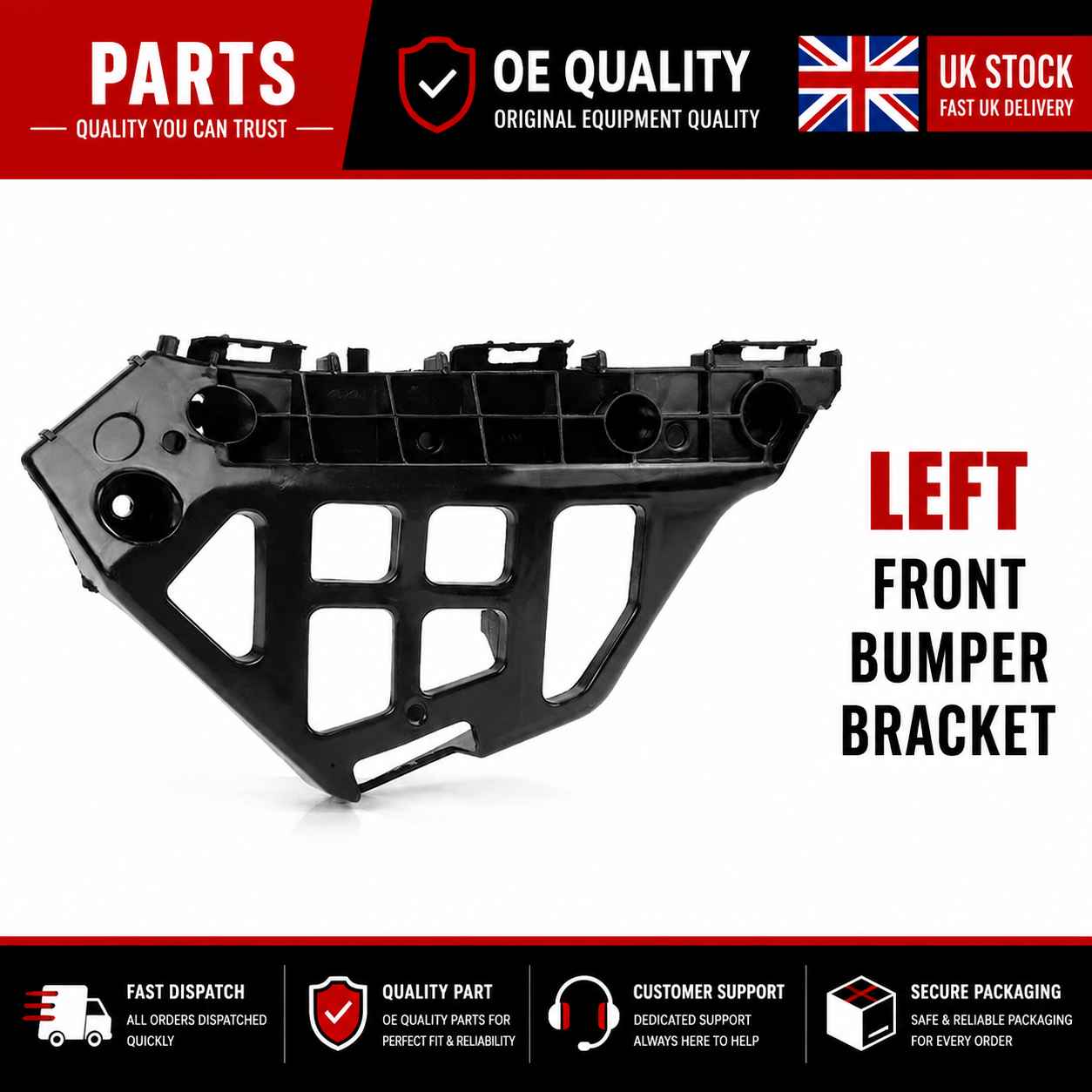 Fits Toyota Auris 2013-2019 Front LH Bumper Bracket Passenger Side New