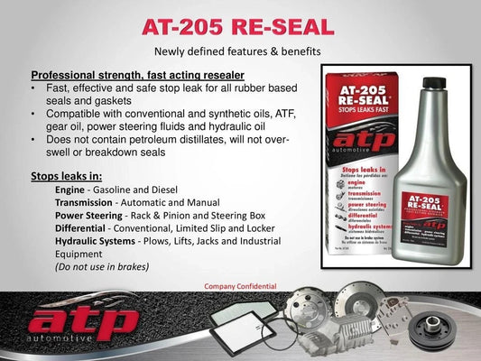 ATP AT-205 RE-SEAL STOP LEAK FOR ENGINE POWER STEERING TRANSMISSION - 2 PACK