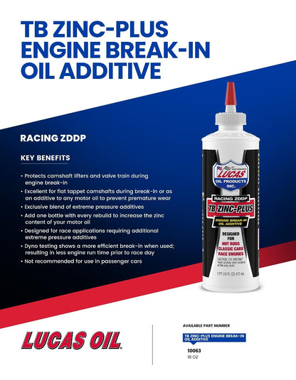Engine Break In Oil Additive Zinc Plus - 10063 - UK STOCK