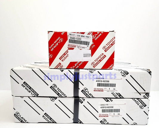 FOR TOYOTA AURIS HYBRID 2012 TO 2018 GENUINE FRONT BRAKE DISCS & BRAKE PADS NEW