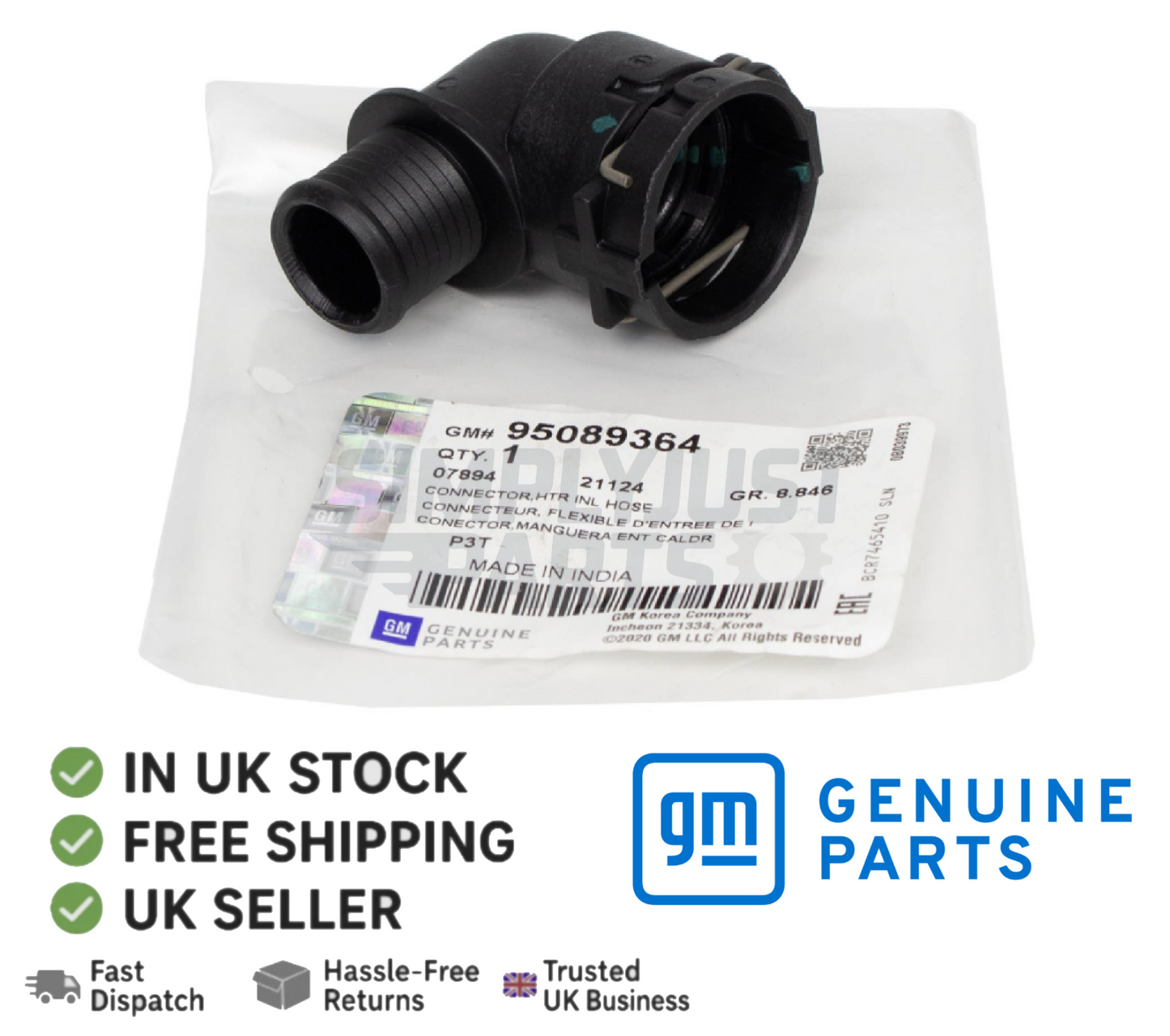 For Vauxhall MOKKA inc X Heater Coolant Pipe Inlet Connector 95089364 New OEM