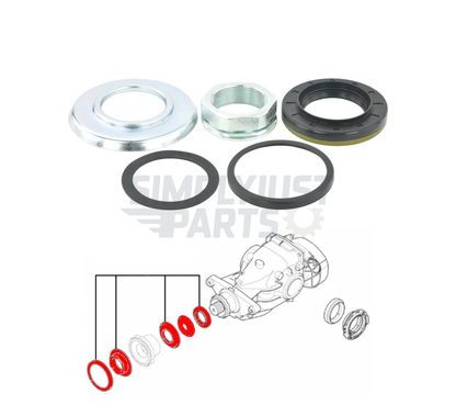 Rear Diff Oil Seal Kit For Bmw 1 3 4 5 6 7 8 X1 X2 X3 X4 X5 X6 X7 Z4 Z3