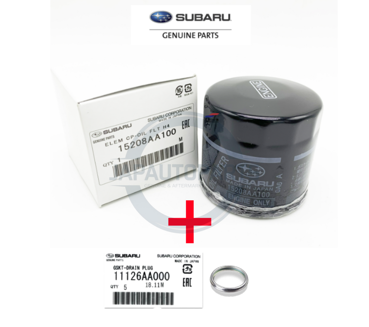 GENUINE ORIGINAL BLACK OIL FILTER FITS SUBARU IMPREZA LEGACY FORESTER 15208AA100