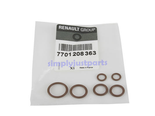 FOR RENAULT CLIO MK3 RS 197 200 OE AIR CON SEALS GENUINE RENAULT - BRAND NEW KIT