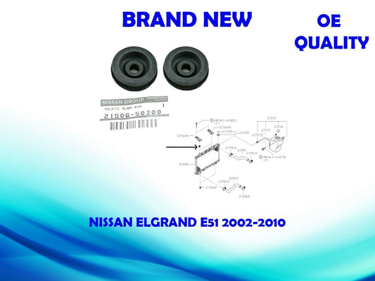 FOR NISSAN ELGRAND E51 TOP UPPER RADIATOR MOUNT PAIR GENUINE BRAND NEW