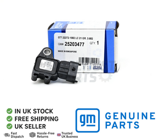 VAUXHALL ASTRA INSIGNIA 2.0 TURBO PETROL MASS AIR PRESSURE SENSOR (MAP) 25203477