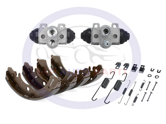 FOR SUZUKI JIMNY 1998- REAR BRAKE SHOES & SHOE FITTING KIT WHEEL CYLINDERS SET