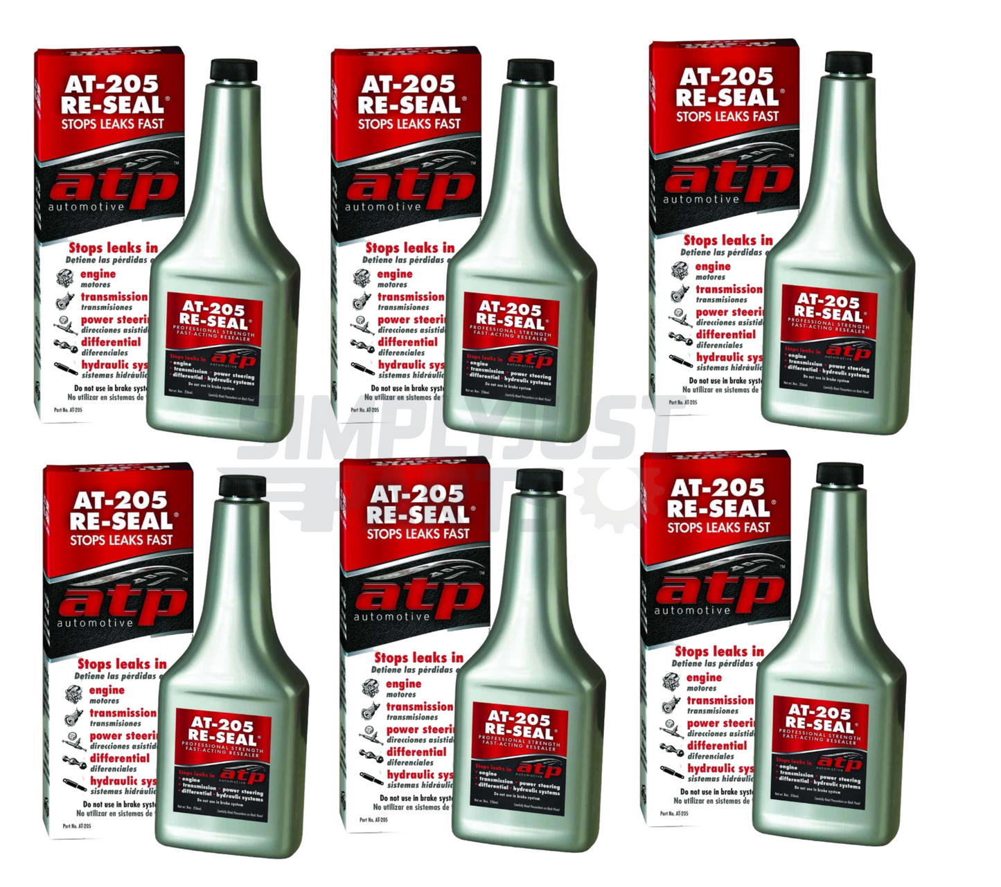 ATP AT-205 RE-SEAL STOP LEAK FOR ENGINE POWER STEERING TRANSMISSION - 6 PACK