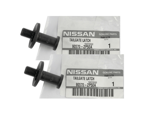 FOR NISSAN NAVARA D40M 2 GENUINE TAILGATE PIN REAR GATE STRIKER BLACK 90570ZP50A