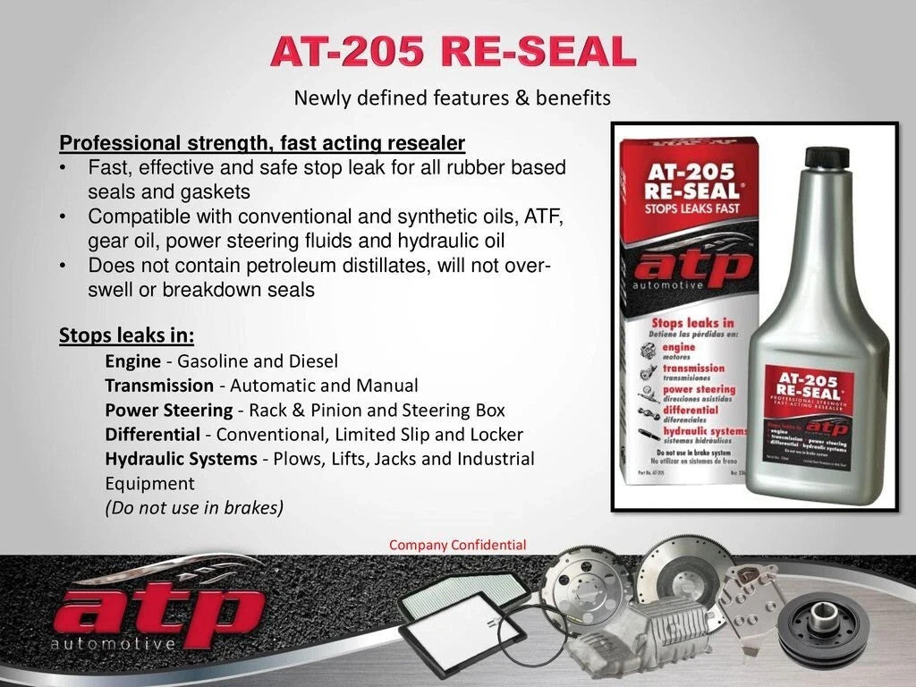 AT-205 ATP AUTOMOTIVE RE-SEAL 236ML 8OZ STOPS LEAKS FAST ENGINE TRANSMISSION