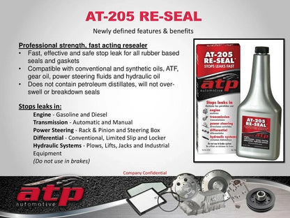 AT-205 ATP AUTOMOTIVE RE-SEAL 236ML 8OZ STOPS LEAKS FAST ENGINE TRANSMISSION