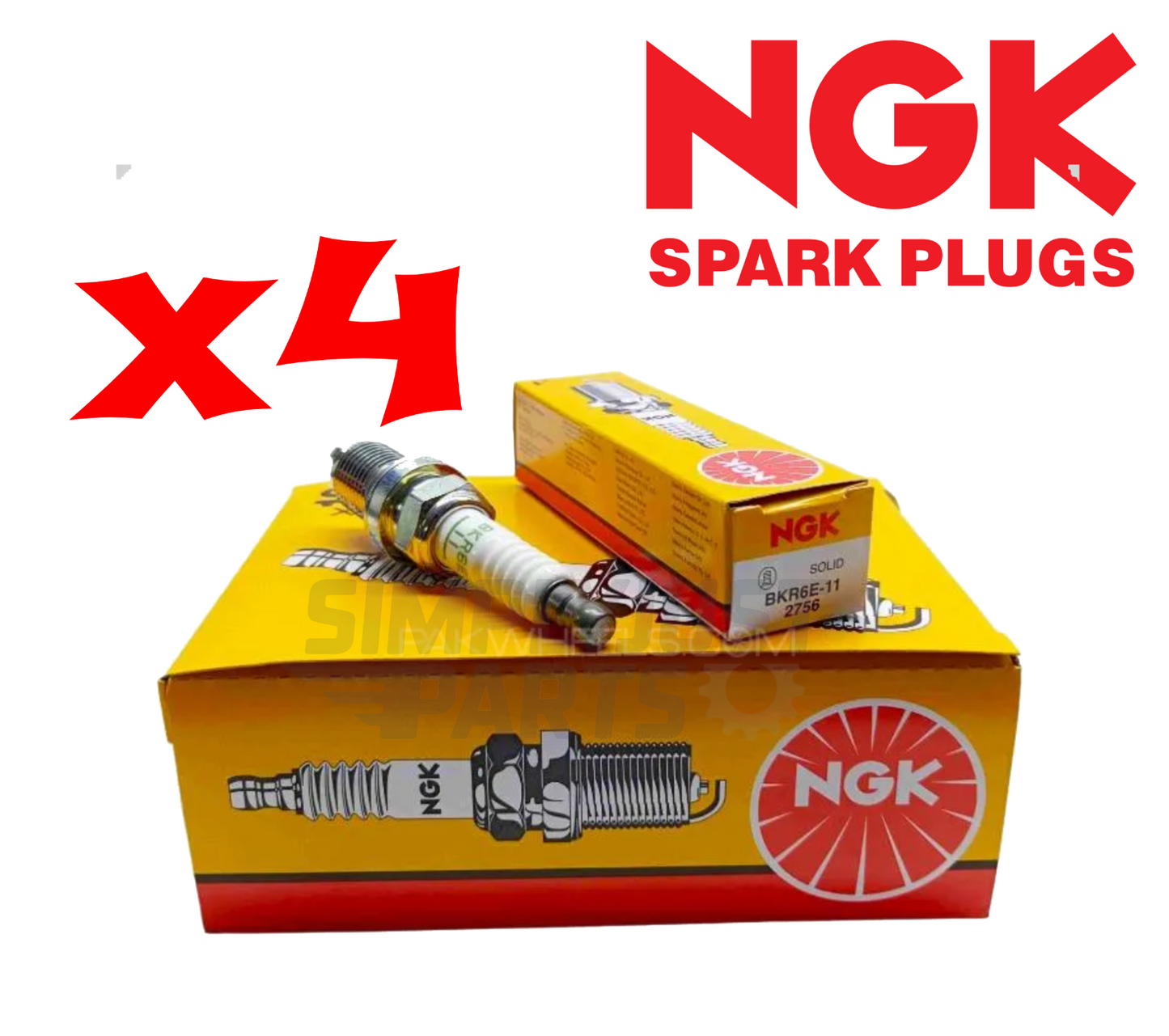 MX5 SPARK PLUGS X 4 NGK BKR6E-11 NGK 2756 MAZDA MX-5 MK1 MK2 1.6 & 1.8 1989 2005
