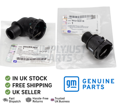 Genuine Vauxhall Mokka & Mokka X Heater Matrix Inlet & Outlet Hose Connectors