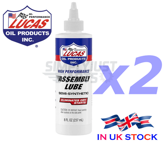 2x Lucas 8oz 236ml Engine Build Bearing Crank Cam Assembly Lubricant Lube x2