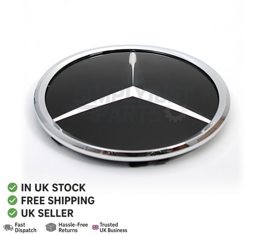 Mercedes-Benz Silver Grill Star Emblem 3D Mirror Finish W205 W212 W207 W164 W176